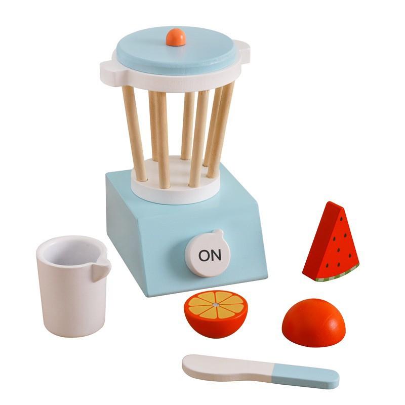 Playing House Wooden Kitchen Home Appliances Toys Children's Simulation Oven Bread Maker Juicer Cutting Music Kitchenware