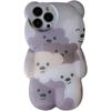 Ins Япония милый 3d мультфильм медведь цветок чехол для телефона для Iphone 13 12 11 Pro Xs Max X Xr мультфильм животных противоударная мягкая задняя крышка