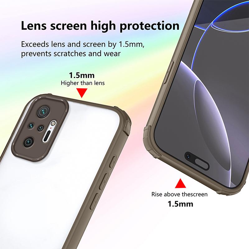 Новый стиль Противоударный чехол военного класса для телефона Redmi Note 10 10S Note 11 Pro Прозрачная прочная защитная крышка Note 12 Pro