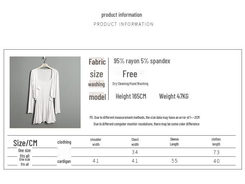 Комплект из облегающего кардигана и платья на подтяжках Dongdaemun — сексуальный, подчеркивающий фигуру комплект из двух предметов