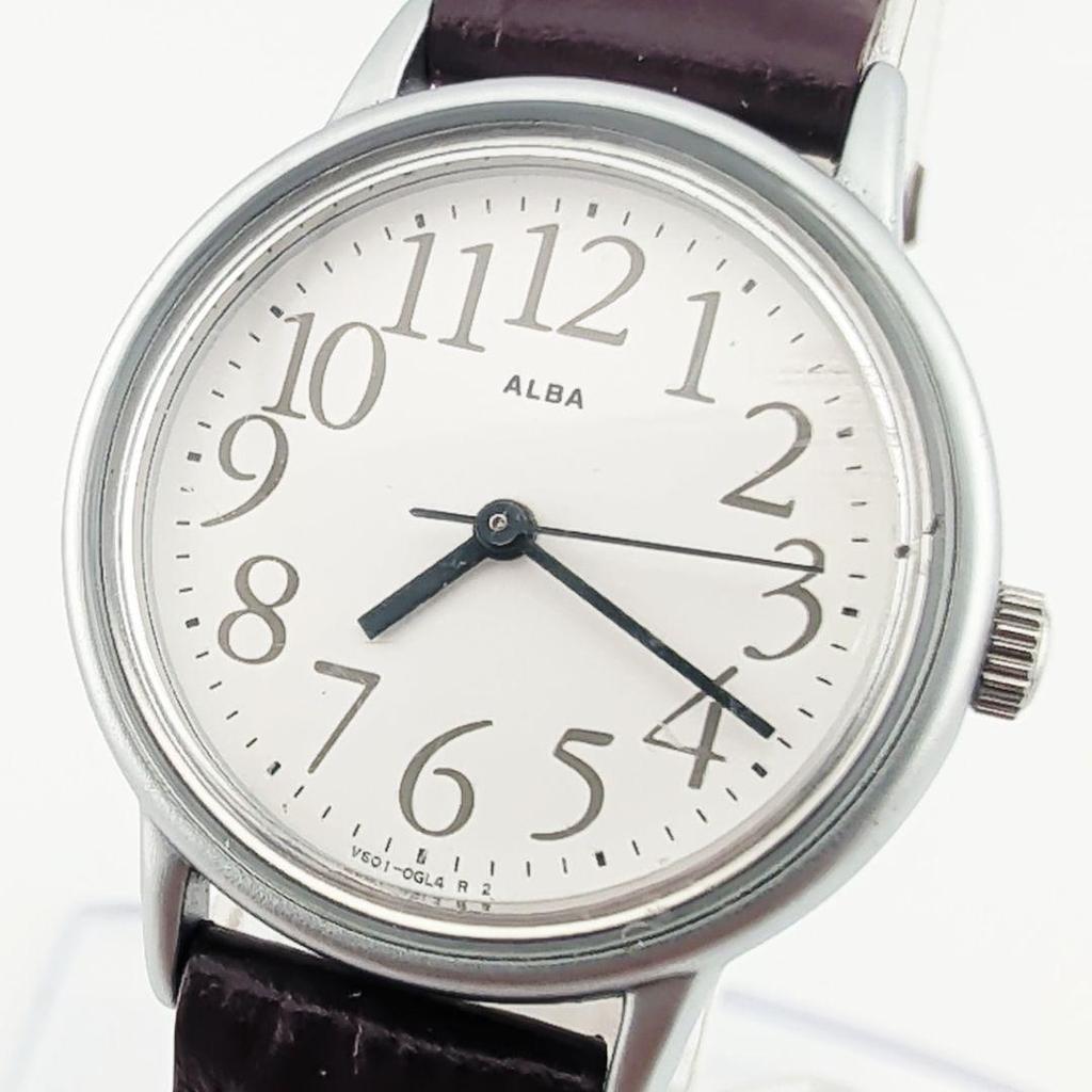 Used Working item: ALBA V501-0BW0 Quartz Ladies Watch