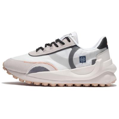 Кроссовки Li Ning Round And Square Durable Breathable Low Top для бега, женские, белые, серые, AGCS014-3