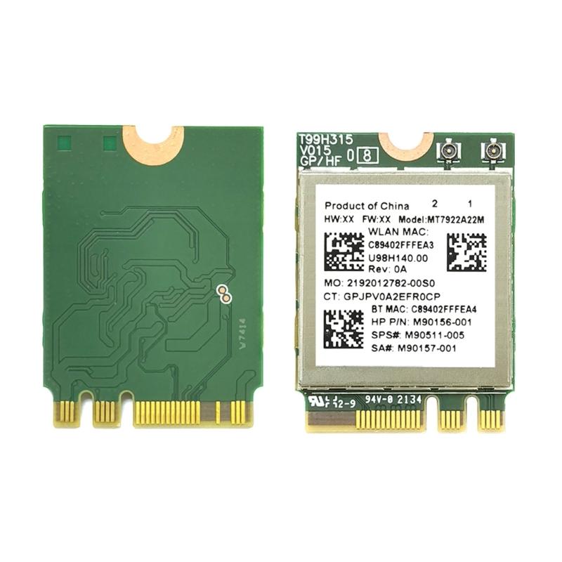 LAN Card Used for k- Wi-Fi 6E MT7922 2400Mbps - Wireless  Card Bulit in - IPEX MHF4 Antennas Tested