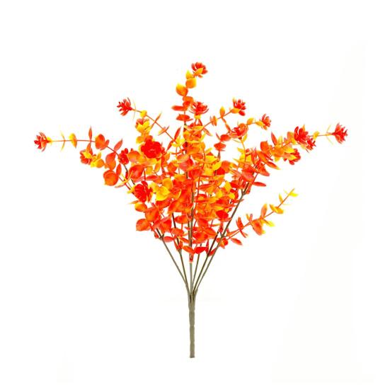 6 Pcs Artificial Fall Flowers UV Resistant Faux Plants Outdoor Decoration Realistic Fake Flower Bundles for Thanksgiving Porch Window Box Planter