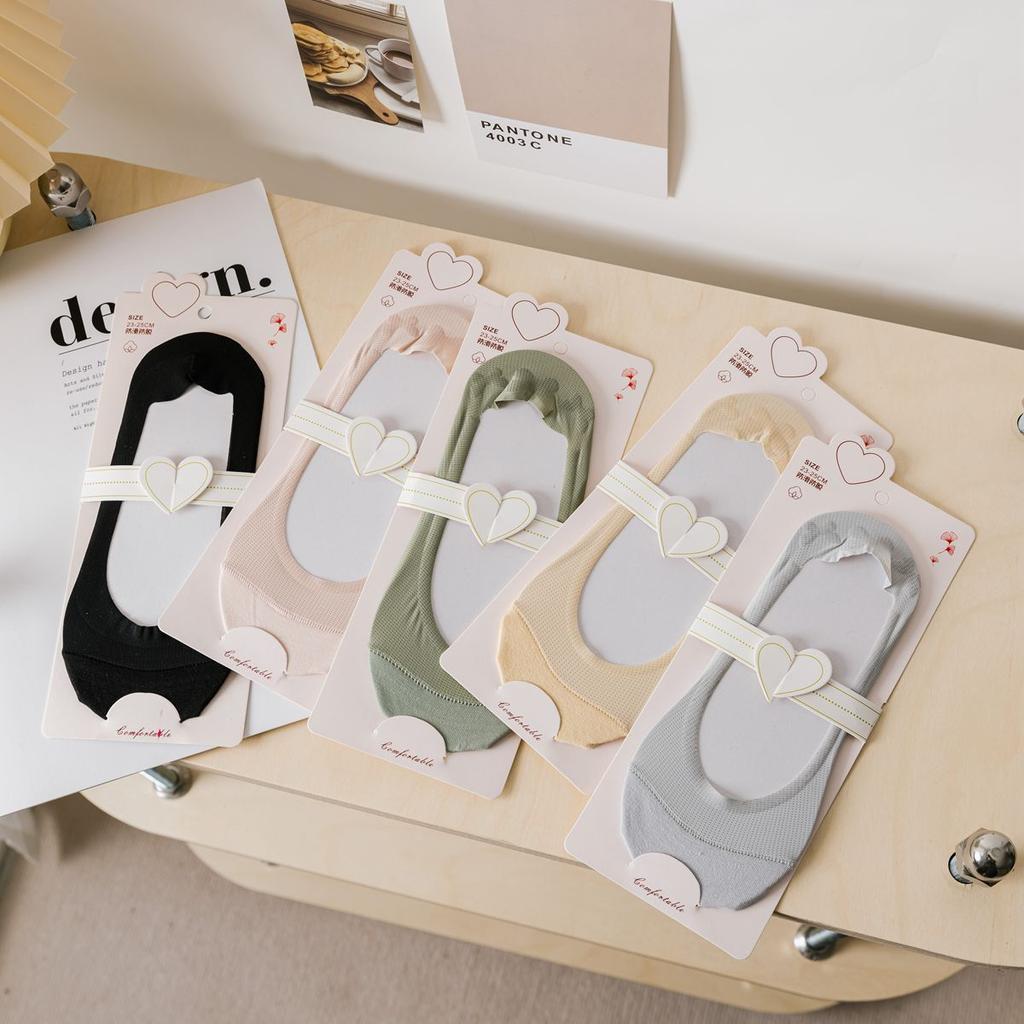 Mesh Breathable Cotton Splicing Non-Slip Shallow Mouth Invisible Socks Socks Are Thin