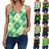 Женский свободный безрукавный V-образный вырез St. Футболка с принтом Патрика, повседневный жилет