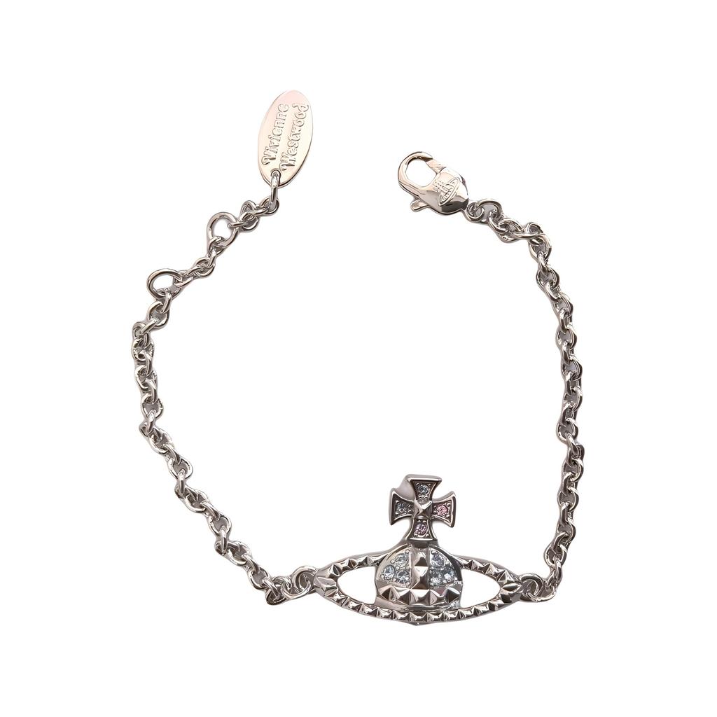 Vivienne Westwood Seasonal Limited Diamond Blue/Silver Chain Bracelets Women's 6102003202W388