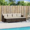 VidaXL Garden Lounge Set with Cushions 5 Pcs Brown Wicker, Outdoor Sofa Set, Garden Lounge, Set 3261534