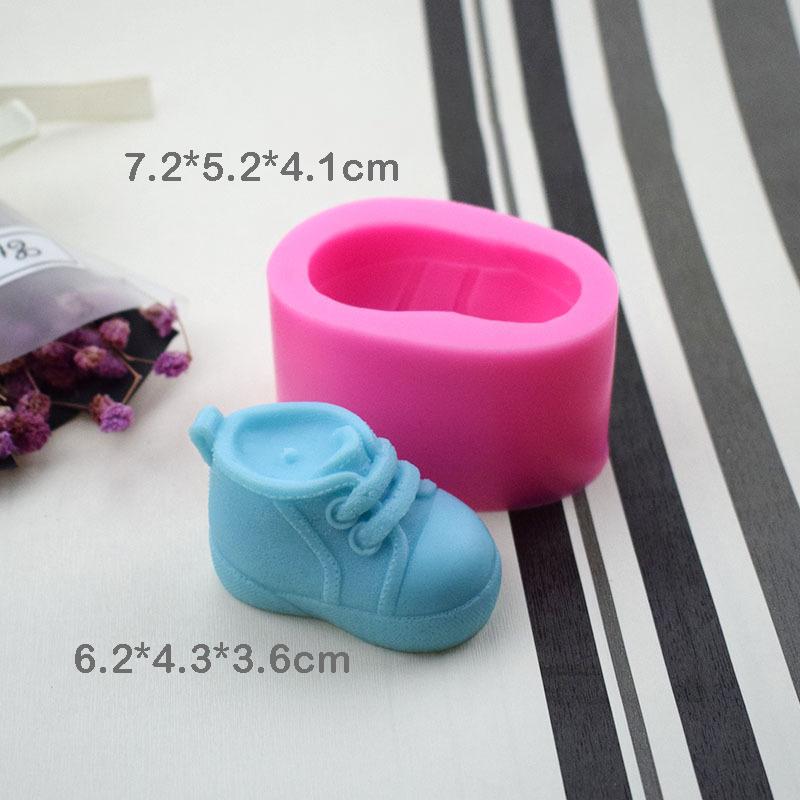 Детская обувь Форма для помадки, форма для шоколада, форма для мыла, форма для гипса, форма для свечей, инструмент для выпечки 3D-торта, силиконовые поделки