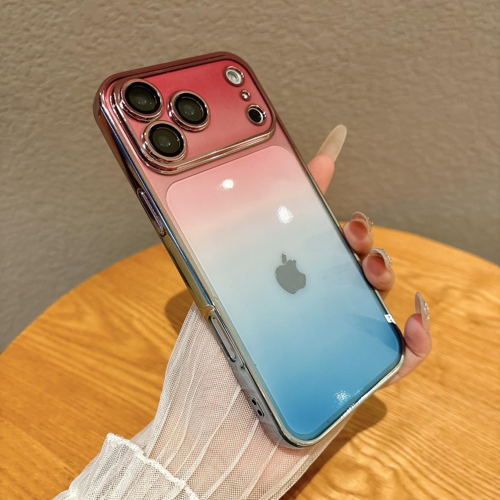 Применимо к чехлу для мобильного телефона iPhone17promax высокая прозрачность гальваническое покрытие постепенное изменение Apple 16 прозрачный мягкий всесторонний 15case