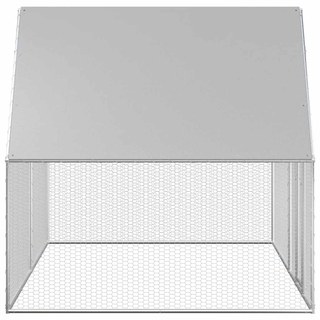 Chicken Coop 4x2x2 m Galvanized Steel