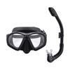 Anti-fog mask, tempered glass diving goggles, silicone snorkel, full dry breathing tube, snorkeling set