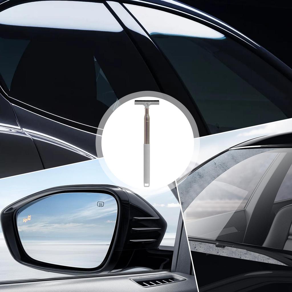 Скребок для стекла автомобиля с удобной ручкой, компактный, выдвижной, для автодома, грузовика, легкового автомобиля, пикапа