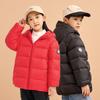 Детская одежда, пуховик для мальчиков и девочек, зимняя короткая детская куртка с капюшоном, топы