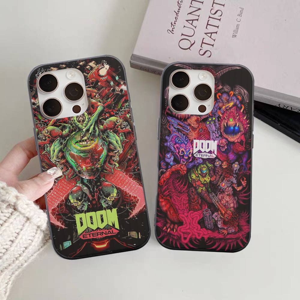 Крутая игра H-DOOM Eternal-S Для iPhone 17 16 15 14 13 12 11 Pro Max Plus Pro Прозрачный чехол для телефона Нескользящий корпус