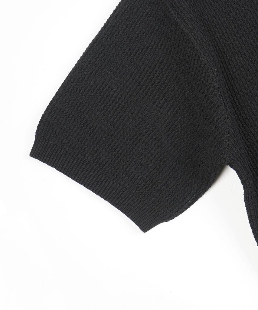 BIRBANTE Summer Washable Essential Collared Knit - Black