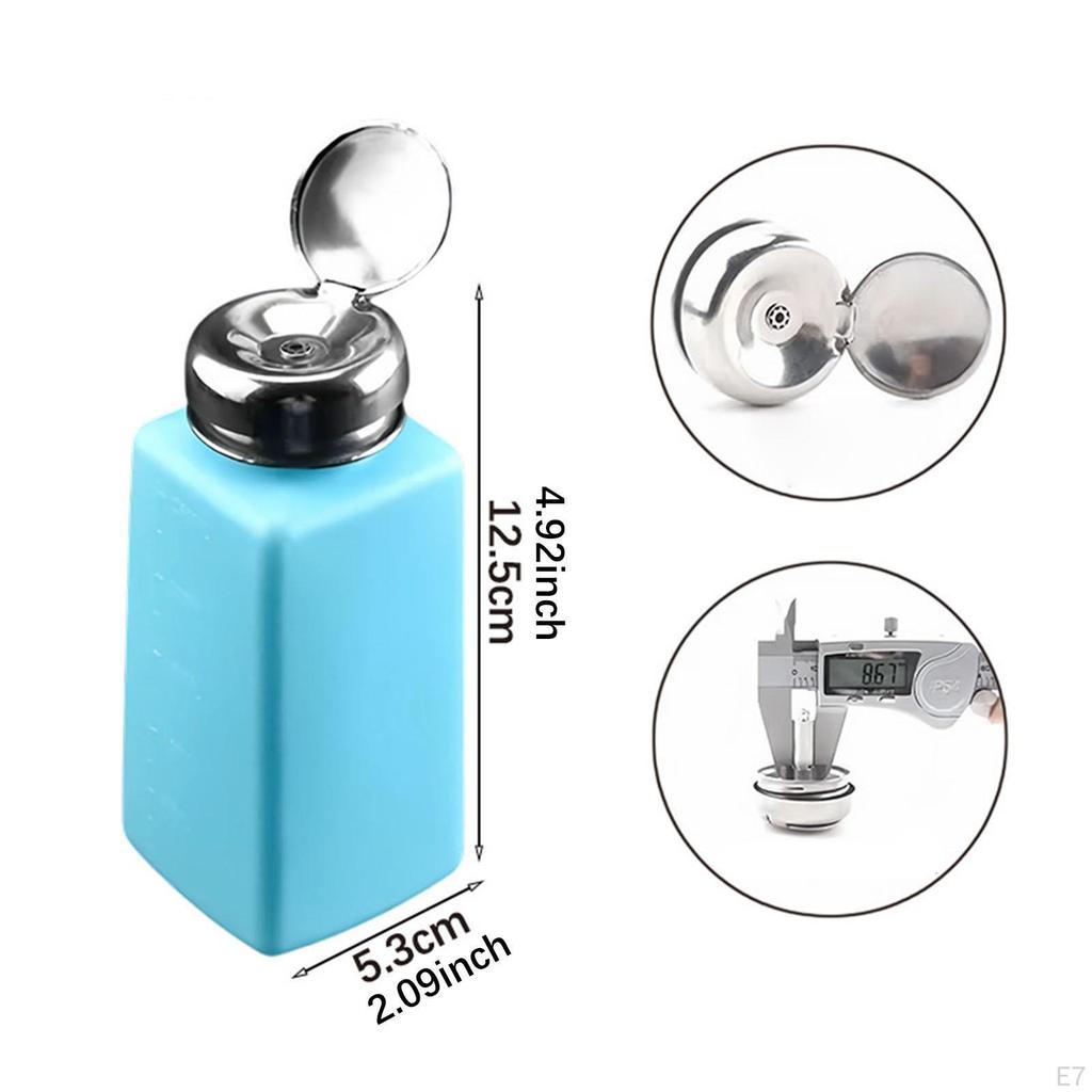 Liquid Dispenser with Pump for Nail Polish Remover, Refillable Container In Blue