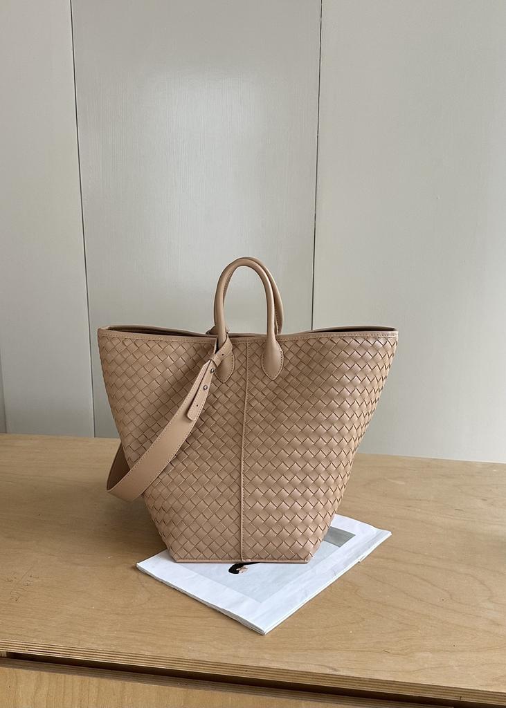Новая плетёная сумка-тоут для женщин, вместительная сумка через плечо, модная сумка для работы, универсальная и высокого класса
