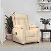 VidaXL Reclining Massage Chair Cream Fabric
