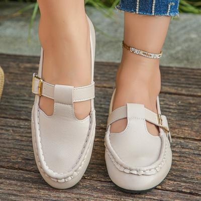 Модные туфли Мэри Джейн с ремешком Т-образной формы и пряжкой, женские, с круглым носком, на низком блочном каблуке, повседневные балетки, весенне-осенние, для девочек, для кампуса