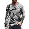 American Flag Print Long-Sleeved Men's T-shirt Spring Autumn Loose Tops Casual Fashion All-Match O-Neck Men Clothing 5XL EU Size