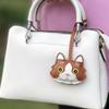 Funny Doll Kitten Cat Leather Keychain Leather Ornament Cat Leather Pendant Bag Accessories Cartoon Animal Bag Hanging Outdoor