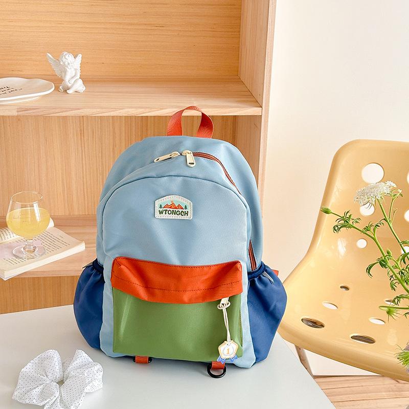 Color Matching Children'S Backpack Cute Kindergarten School Bag Boys And Girls Leisure Lightweight Travel Backpack