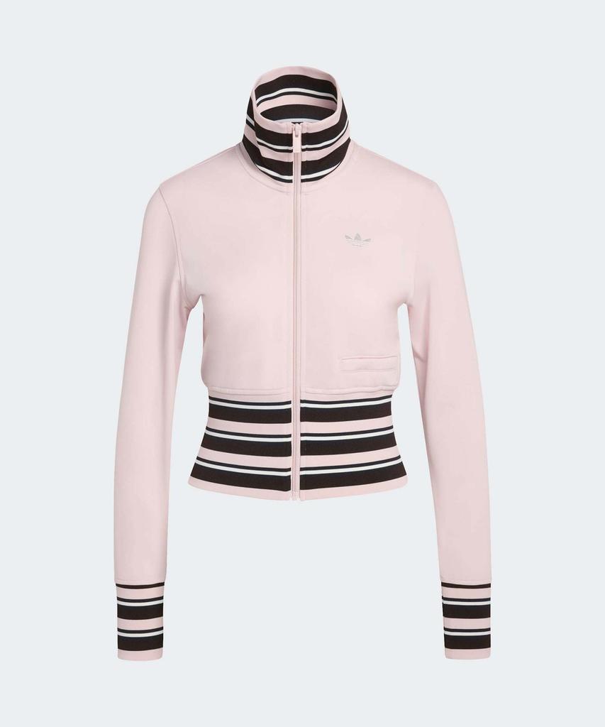 adidas Винтажный трек-топ с высоким воротником и резинкой - Песочно-розовый / Kw2085