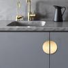 Cabinet Pulls Modern Style Exquisite Semicircle/Triangle Shape Brushed Brass Drawer Handles Kitchen