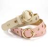 Belt Women'S Decorative Jeans With Round Buckle Hollow Gas Eye Women'S Belt