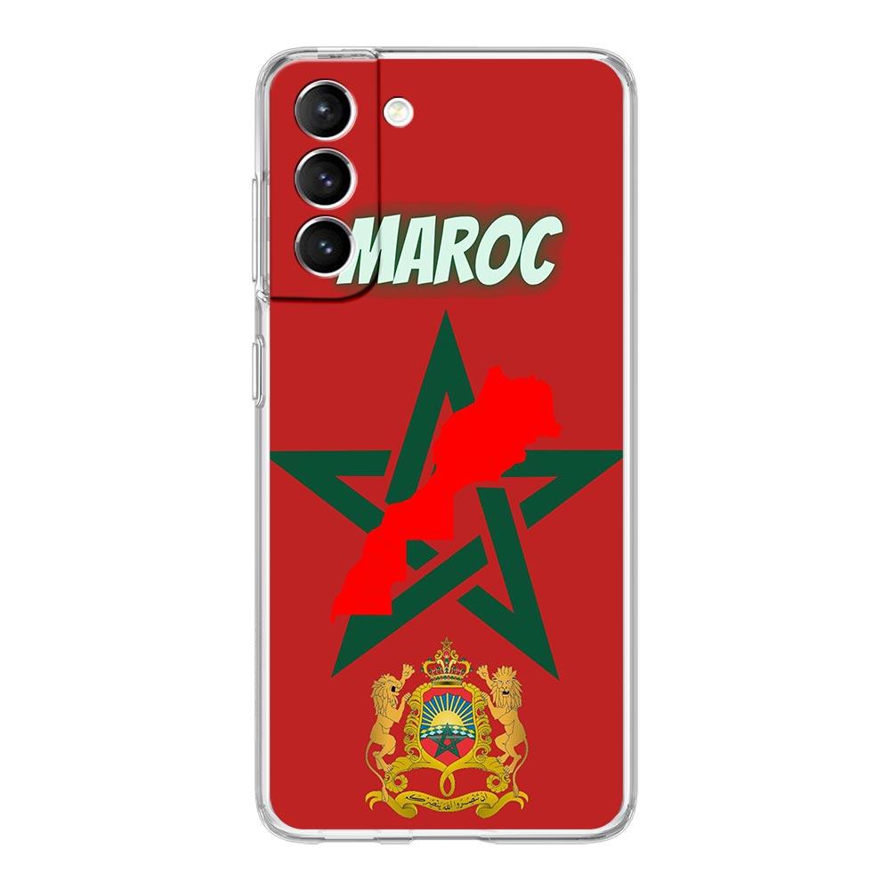 Флаг Марокко Maroc Марокко Паспорт Чехол для телефона для Samsung Galaxy S25 S24 Plus S23 FE S22 S21 S20 Ultra 5G S10 S10E Прозрачный чехол