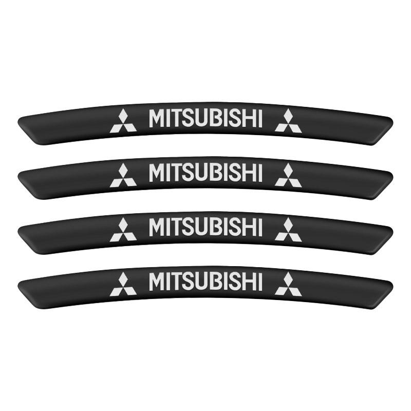4Pcs Metal Car Wheel Hub Rim Tire Decoration Stickers Auto Emblems For Mitsubishi Lancer ASX Mirage Pajero Xpander Attrage