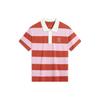 Li Ning Weekend Youth Casual Comfortable Striped Polo Shirt Unisex Polo Shirts Sunshine-Dirty-Orange APLU235-4