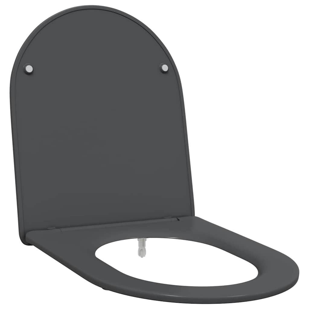 Toilet Seat Anthracite 47 x 36 x 3.4 cm Duroplast