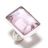 Pink Kunzite Gemstone 925 Sterling Silver Gift Jewelry Ring Size 9