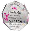 1 Vibrant Geometric Plaque, Perfect for Cheerleading Coach Thank-you Gifts,  Unique Thank-you Signs,  Office and Home Decor