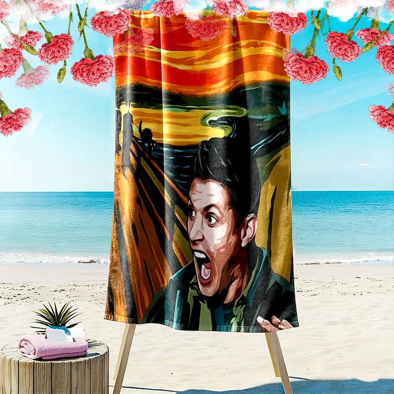 Dean Winchester Print Beach Towel, Large Soft Quick Dry Towel for Beach Camping Swimming