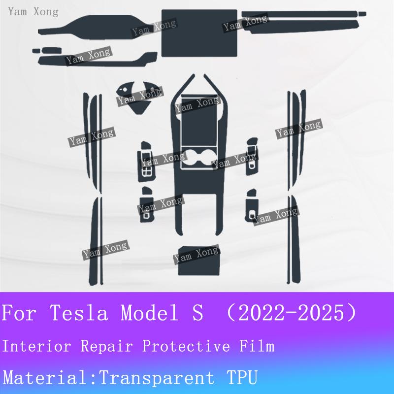 Для Tesla Model S Автонавигация царапина Прозрачная защитная Полный комплект интерьер Пленка Центральная консоль Защита от царапин Ремонтные пленки