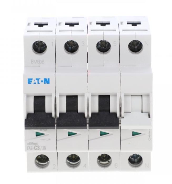 Wyłącznik Nadprądowy 3P+N C 3A 15Ka Ac Faz-C3/3N 278965
