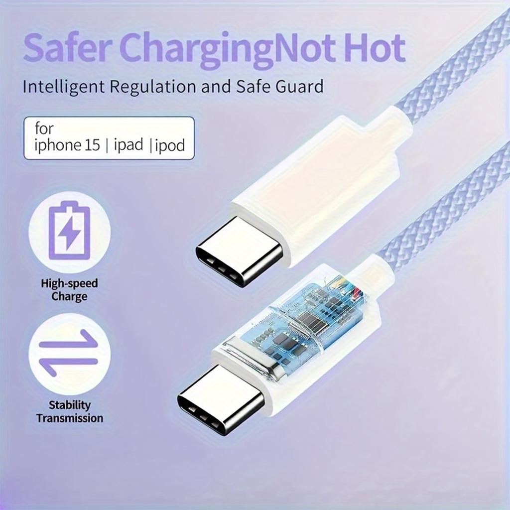 66W USB C Fast Charger Cable for iPhone 15 Pro Max Plus Samsung Xiaomi Huawei Redmi Type C Fast Cable Charging Wire Accessories