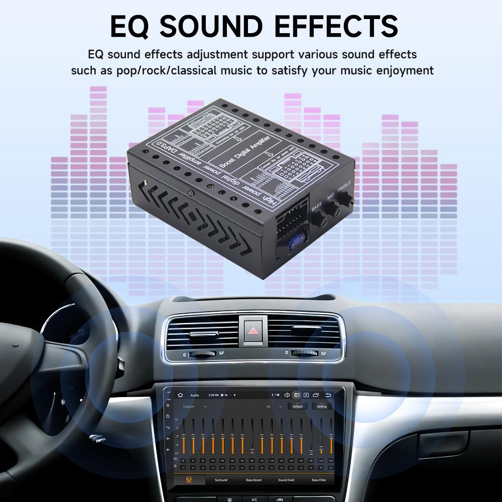 16-контактный усилительный блок для автомагнитолы Android послепродажного обслуживания, стерео, навигационного устройства, 4 канала * 50 Вт