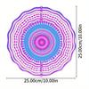 10-дюймовый фиолетово-синий подвесной ветряной спиннер, вращающееся на 360 градусов металлическое искусство для сада, балкона, уличного декора, не требует батареек, креативный подарок