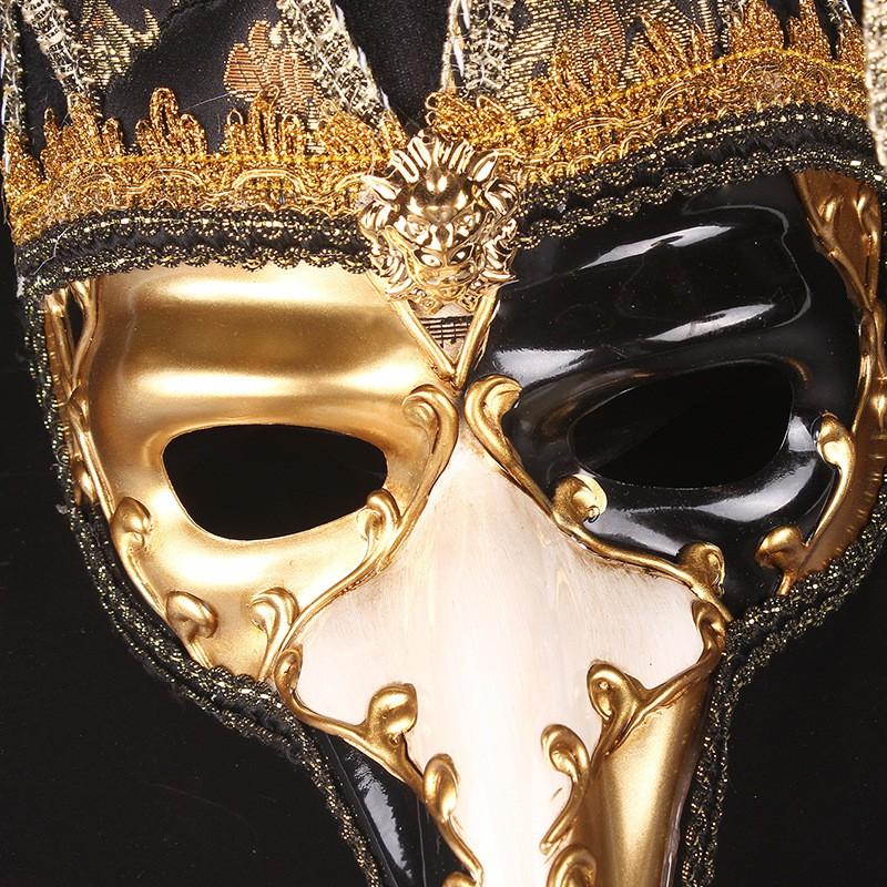 Halloween Party Long Nose Half Face Bell Mask Christmas Cosplay Costume
