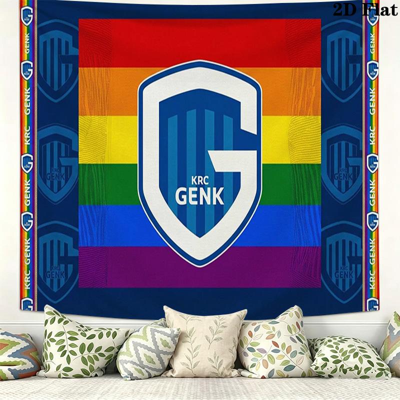 KRC Genk Wall Tapestry Aesthetic Wall Hanging Printed Fabric Blanket Decorative Tapestries for Bedroom Living Room Home Decor