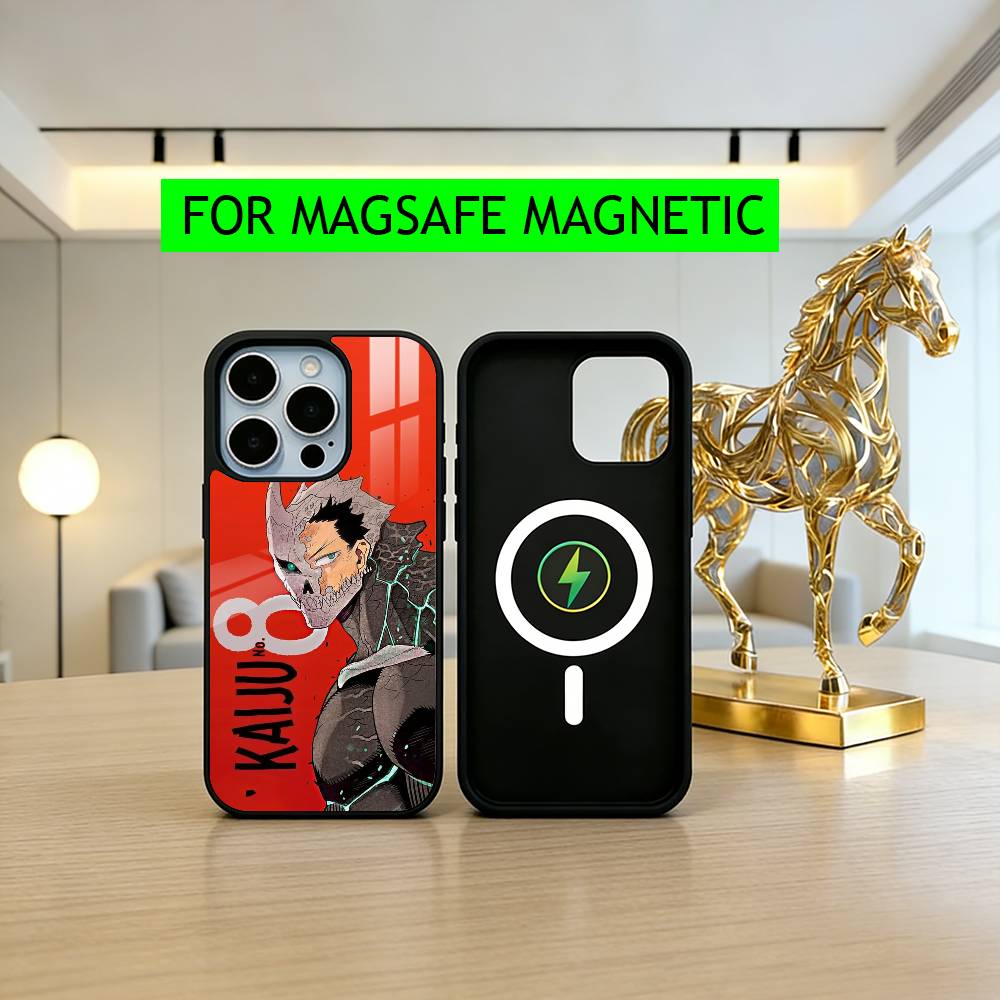Monster K-Kaiju No. 8-es Phone Case For iPhone17,16,15,14,13,12,11 Plus,Pro Magnetic with Magsafe Wireless Charging