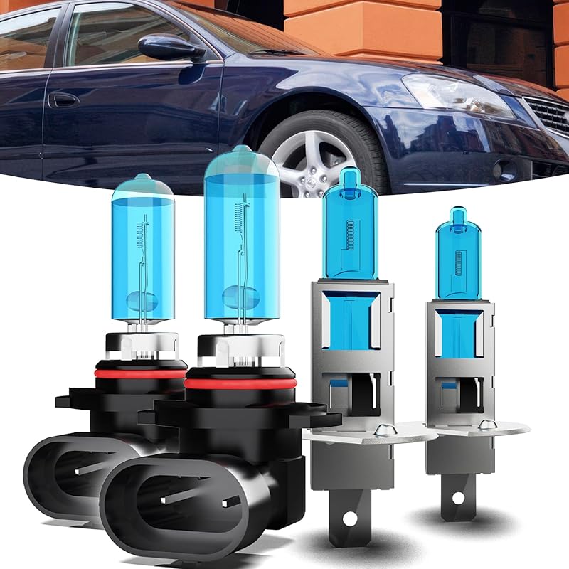 Halogen Headlights Fit For Nissan Altima 2019-2020 Headlight Bulbs,9005/H10/HB3 High Beam + H11/H8/H9 Low Beam Bright Front Car Lights,Plug And