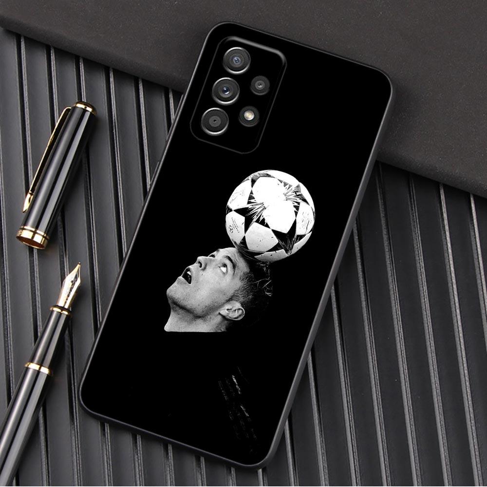 Темно-футбольный чехол C-R-7 для Samsung Galaxy A57 A56 A37 A55 A36 5G A26 A54 A52 A35 A34 A25 A17 A16 A15 A07 A06 Мягкий чехол