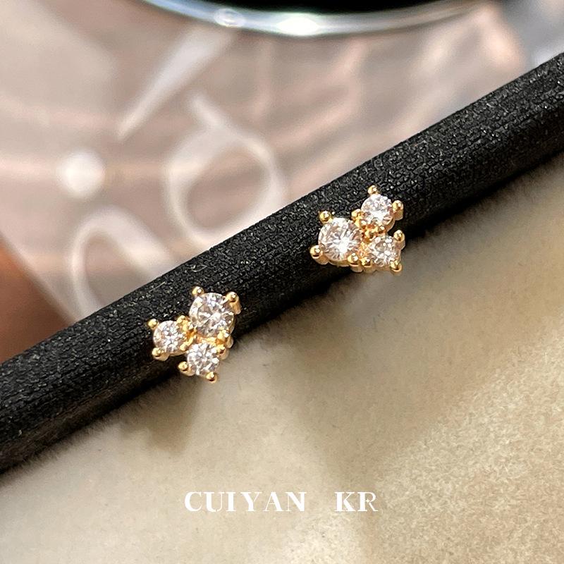 Серьги-гвоздики Cui Yan из стерлингового серебра S925 "Падающая звезда" - Блестящие, Простые, Универсальные и Изысканный дизайн для женщин