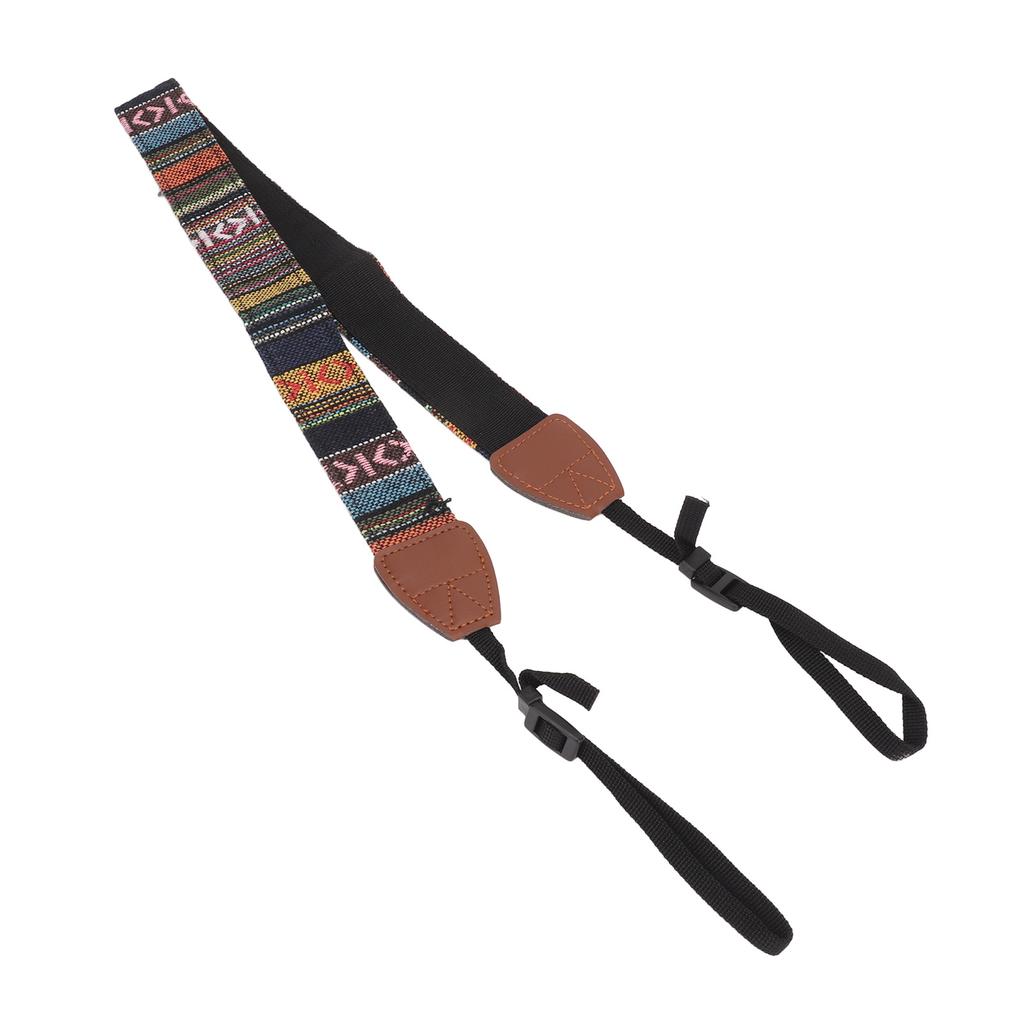 Camera Strap Vintage Ethnic Style Adjustable Length Canvas Camera Shoulder Neck Strap for SLP Universal 40.55in