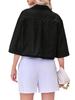 Womens Cropped Denim Shirt Jacket Half Sleeve Button Down Jean Jacket
